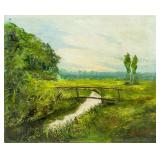 European Oil on Canvas Landscape Russian Signed