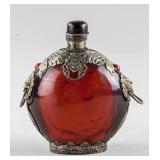 Chinese Large Peking Glass Snuff Bottle Guangxu MK