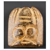 Hongshan Hardstone Carved Face Pendant