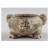 Chinese Old Hardstone Carved Tripod Bowl