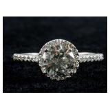 14K Gold Round Brilliant 1.15 ct Diamond Ring