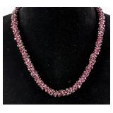 Beaded Garnet Necklace