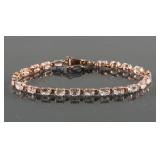 7.70ct Morganite Beryl Tennis Bracelet CRV $1200