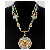 Turquoise & Stone Reversible Necklace