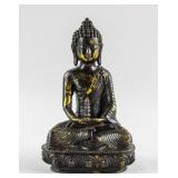Chinese Gilt Bronze Medicine Buddha Statue w/ Mark