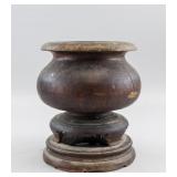 Chinese Old Wood Carved Censer with Stand