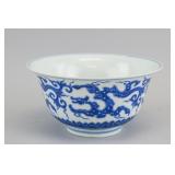 Chinese Blue and White Porcelain Bowl Kangxi Mark