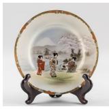 Japanese Satsuma Porcelain Plate Hayakawa