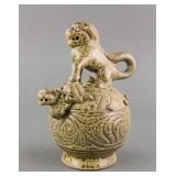 Song Style Longquan Lion Porcelain Inverted Ewer