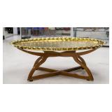 European Handmade Brass Tray Coffee Table