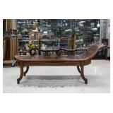 Fine Chinese Rosewood Carved Bed Chair