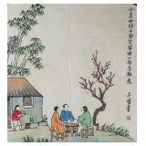 FENG ZI KAI Chinese 1898-1975 Watercolor on Paper
