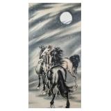 XU BEIHONG Chinese 1895-1953 Watercolor Horses