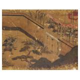 17-18th Century Japanese Gilt Watercolour Framed