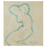 AMEDEO MODIGLIANI attr  Italian 1884-1920 Graphite