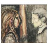 EDVARD MUNCH Norwegian 1863-1944 Charcoal on Paper