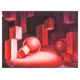 IVAN PUNI Russian 1892-1956 Gouache on Board