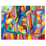 RON WALKER Canadian Signed Acrylic on Canvas
