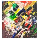 Artist Signed Canadian XX Oil on Canvas Abstract