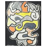 JEAN DEBUFFET French 1901-1985 OOC Abstract
