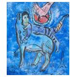MARC CHAGALL Russian-French 1887-1985 Oil on Board