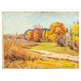 Oil on Paper Landscape Scene Signed by Artist