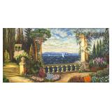 Z. BETA Oil on Canvas Beautiful Garden Scene