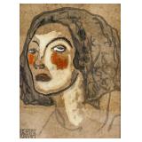 EGON SCHIELE Austrian 1890-1918 Mixed Media/Paper