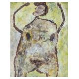 JEAN DUBUFFET French 1901-1985 Mixed Media Nude