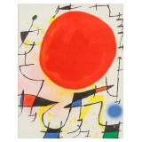 JOAN MIRO Spanish 1893-1983 "Red Sun" Lithograph