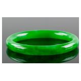 Burma Green Hardstone Carved Bangle