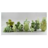 12 Assorted Chinese Serpentine Carved Decors