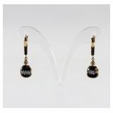 2.4ct Black & 0.16ct Diamond Earrings CRV $3002