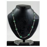 9.0ct Emerald & Topaz Necklace CRV $6800