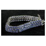 24.0ct Tanzanite Tennis Bracelet CRV $2150