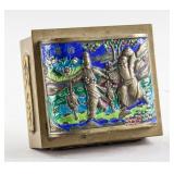 Chinese Bronze Enamel Small Box with CHINA Mark