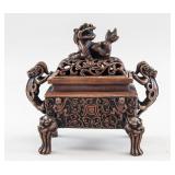 Chinese Bronze Dragon Censer Ming MK