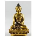 Chinese Bronze Cast Shakyamuni Buddha Statue w/ MK