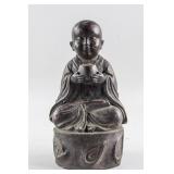 Chinese Gilt Bronze Cast Small Monk Statue