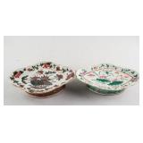 2 Chinese Porcelain Foliated Stem Bowl