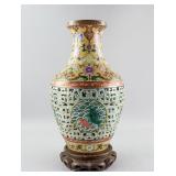 Imperial Famille Rose Porcelain Vase Qianlong Mark