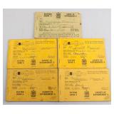 Five 19th/20th Century Canadian Ration Books