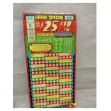 Vintage gambling punch board