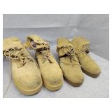 Two pair military style boots