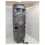 Karaoke speaker with microphone