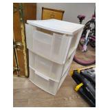 Three drawer plastic container 25X17x 13.5