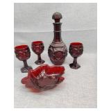 Avon red glass