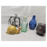 Decor glass and metal pieces