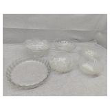 Six glass bowls