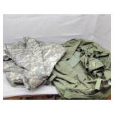 Army style rucksack and tent cover